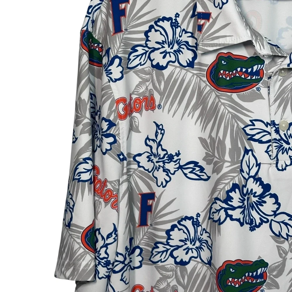 Reyn Spooner Mens Florida Gators Hawaiian Button-Front Performance Shirt XXL